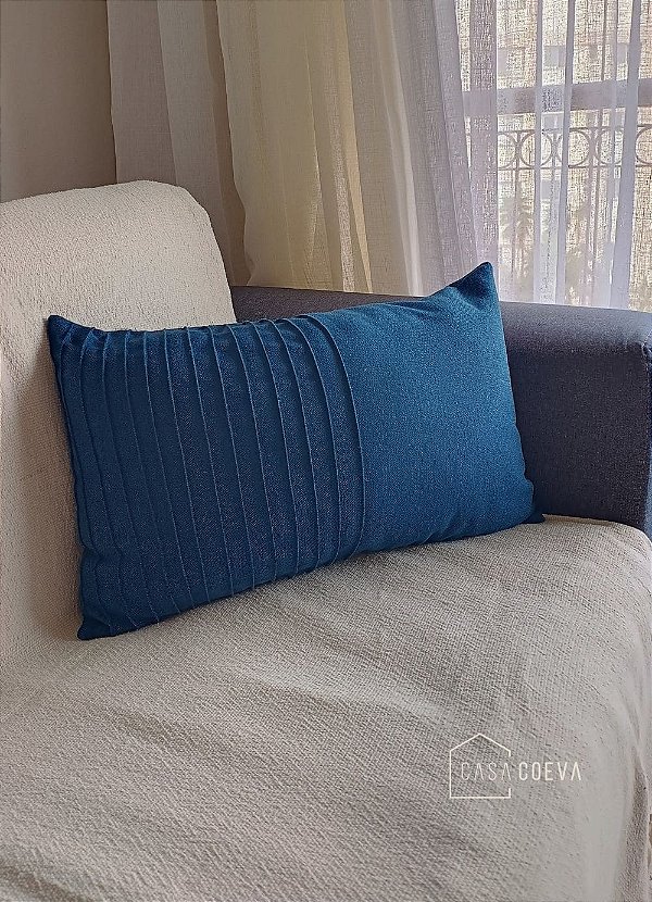Almofada Studio Side Retangular Azul Marinho 50 x 30