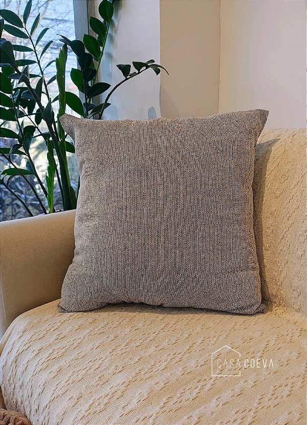 Almofada Algodão Decorativa Basic Marrom Cru 45 x 45