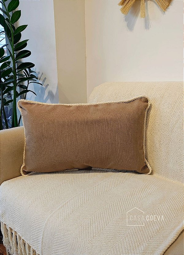 Capa de Almofada Atelier Cordão Retangular Caramelo 50x30