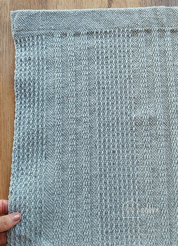 Tapete Artesanal Algodão Cinza Claro Linea 45 x 75