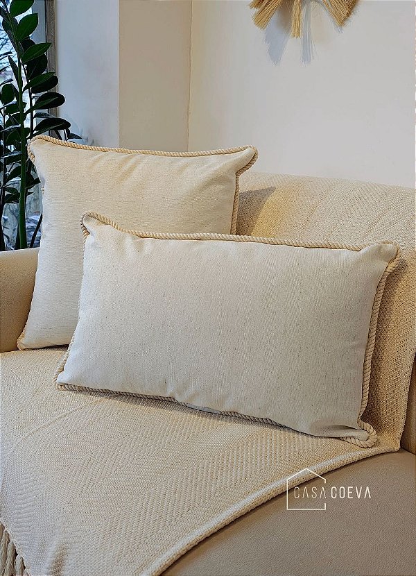 Kit 2 Almofadas Atelier Cordão Off White