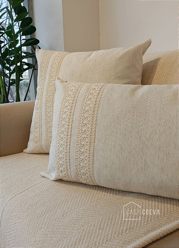 Kit 2 Almofadas Atelier Renda Off White