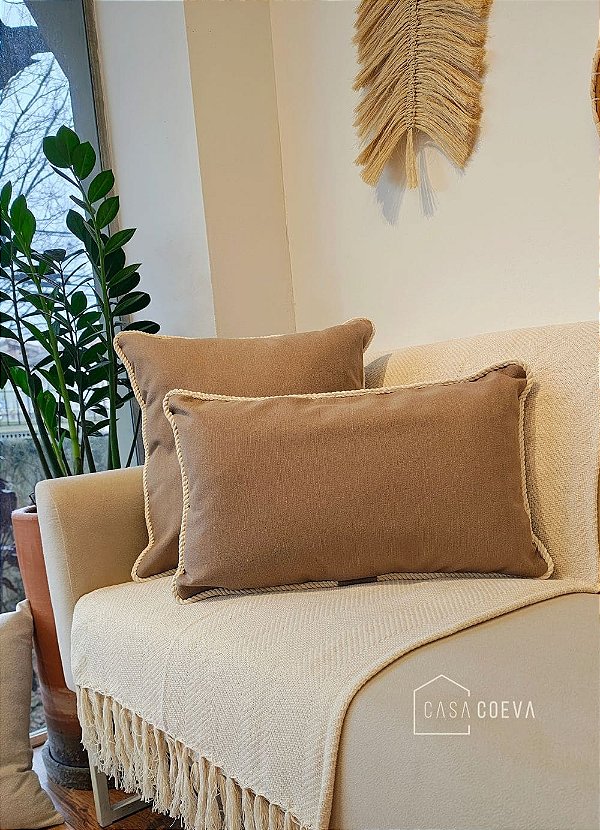 Kit 2 Capas de Almofada Atelier Cordão Caramelo
