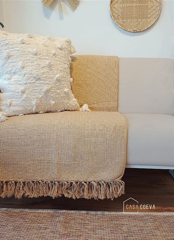 Manta de sofá Algodão Grande Mel 220 X 300