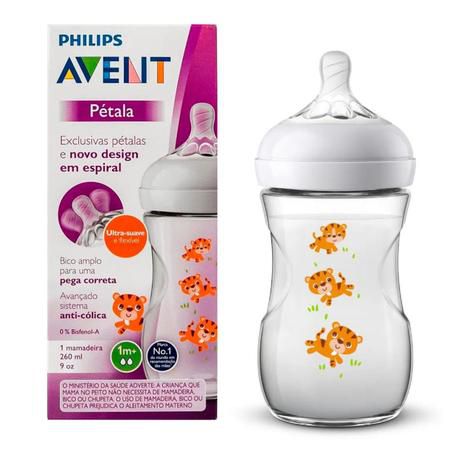 Mamadeira Pétala Tigre 260ml SCF070/20 Philips Avent Brasil