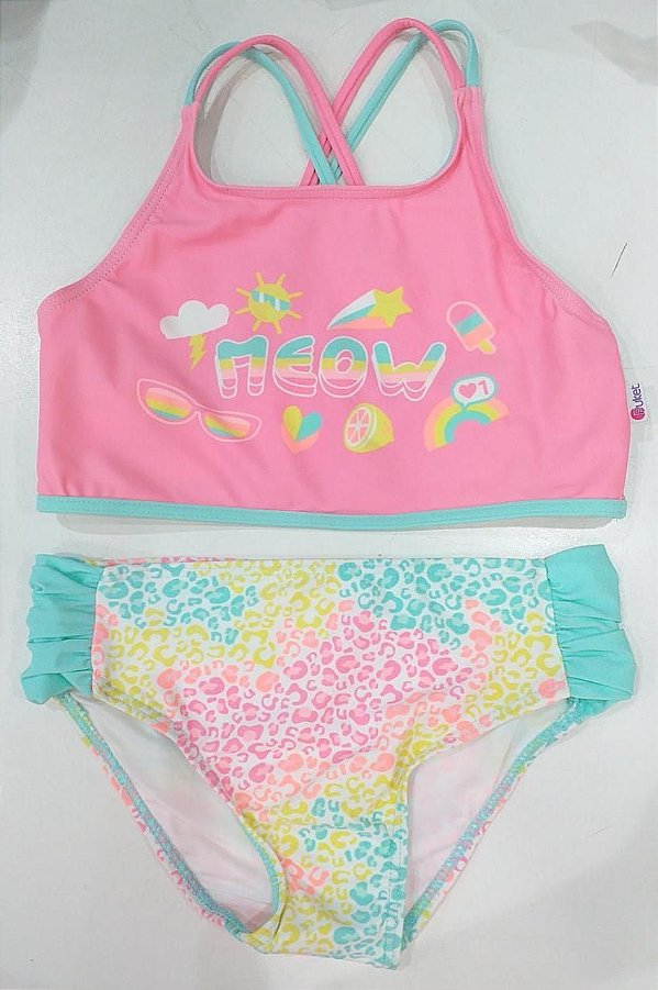 Conjunto Infantil Feminino Praia e Piscina Lilás Sereia - Mundo Coala