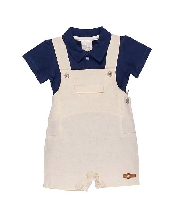 Jardineira Bebê Masculina Anjos Baby 213693