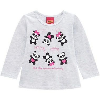 Blusa Infantil Feminina Manga Longa 207.081  Claro Kyly