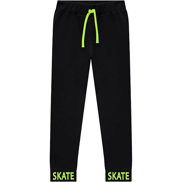 Calca Moletom Infantil Masculina Mescla ou Preta Kyly 207299