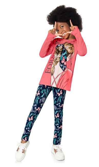 Conjunto Infantil Manga Longa Feminino Kyly 207674