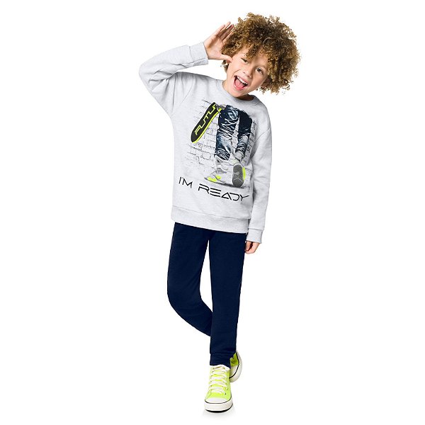 Conjunto Infantil Masculino Manga Longa Kyly 207752