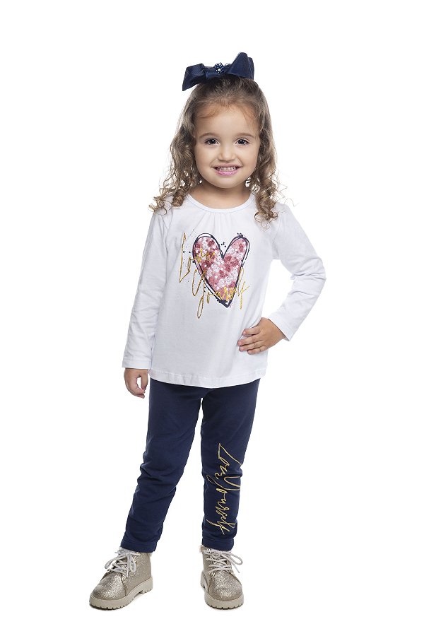 Conjunto Legging Infantil Feminino Manga Longa Have Fun 25261