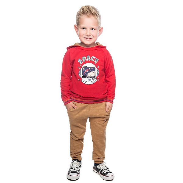 Conjunto Moletom Infantil Masculino Space Manga Longa Have Fun 25397