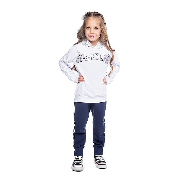 Conjunto Moletom com Brilho Infantil Feminino Have Fun 25169