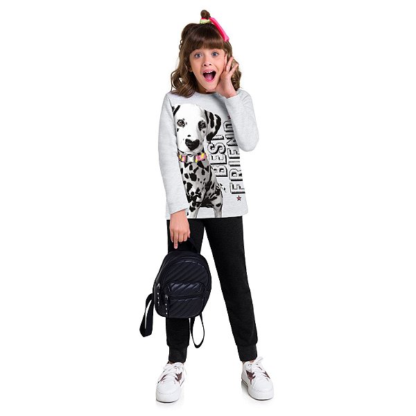 Conjunto Infantil Feminino Manga Longa Legging Kyly 207675