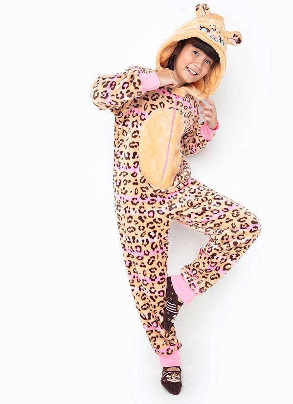 Pijama Kigurumi Infantil Feminino Manga Longa Soft Puket 030501968