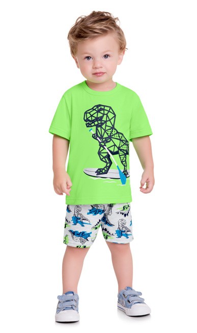 Conjunto Infantil Masculino Manga Curta Kyly 111562