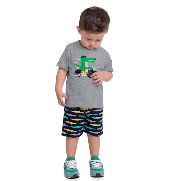 Conjunto Infantil Masculino Manga Curta Kyly 111563