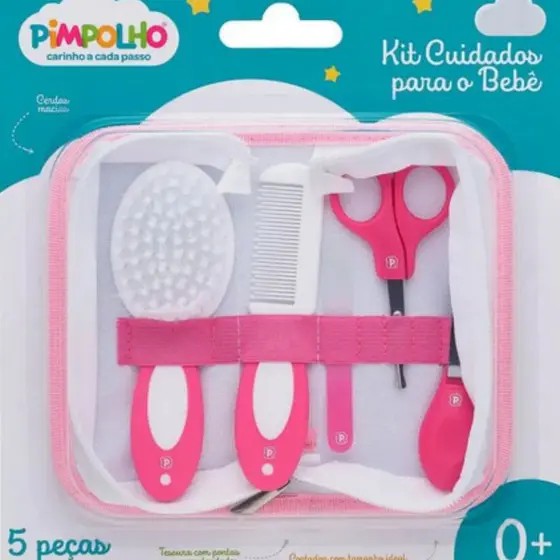Kit Higiene Infantil com necessaire 5 peças  Pimpolho 92561