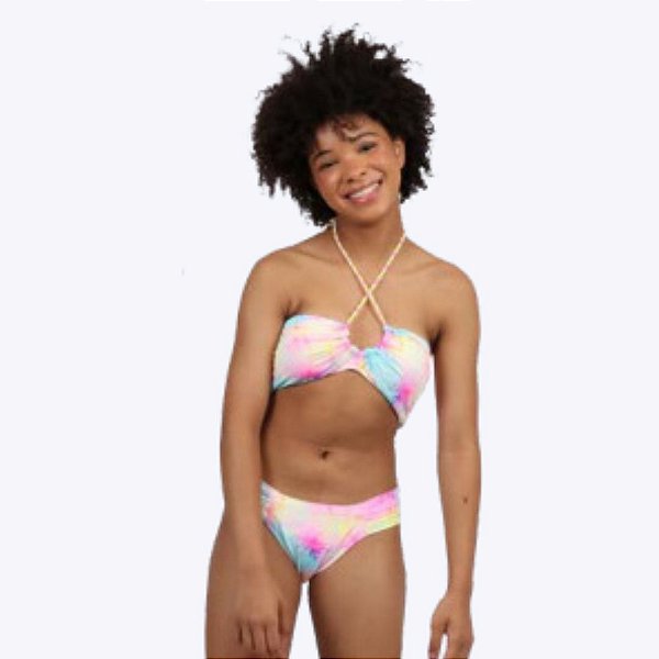 Biquíni Tie Dye Faixinha Teen Moda Praia Siri Kids 38650