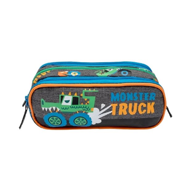 Estojo Escolar Triplo Monster Truck Puket  050403557