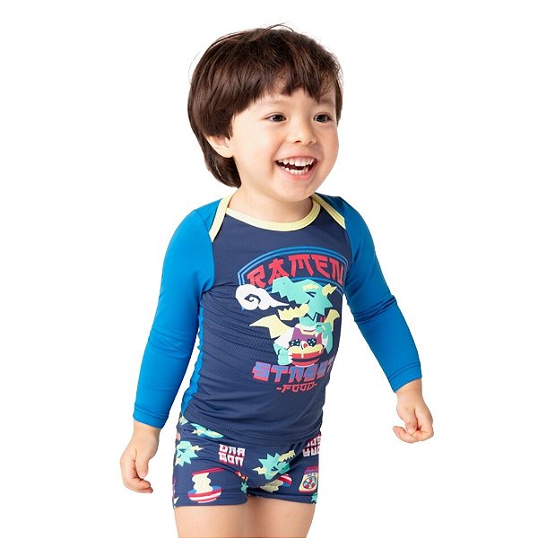 Camiseta Para Nadar Bebê Menino Dragão Street Moda Praia Puket 110200417