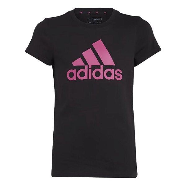 Camiseta Preta Feminina Juvenil Esportiva Adidas IC6122