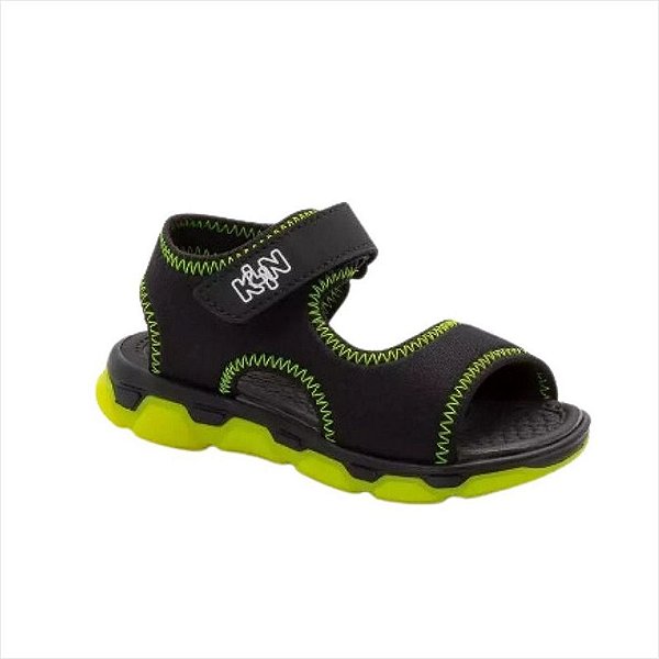 Sandália Preta Infantil Masculina Klin 298009000