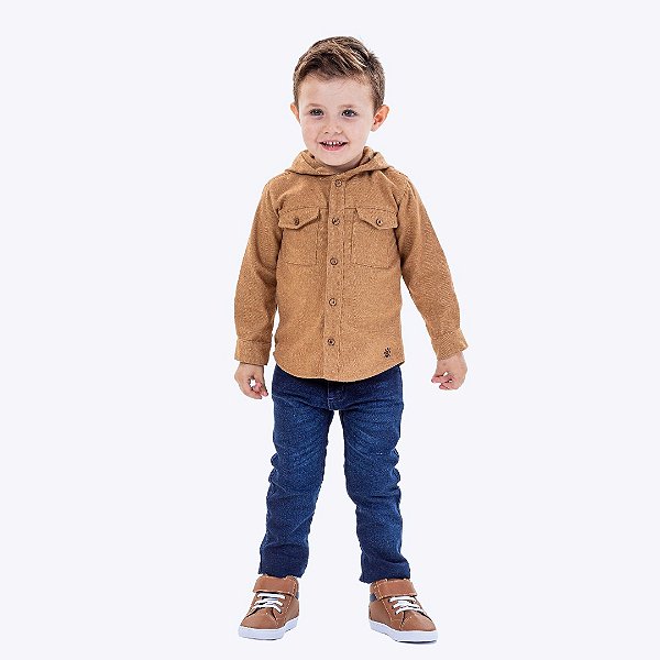 Conjunto Camisa Flanela e Calça Jeans Infantil Masculina Vigat 3891