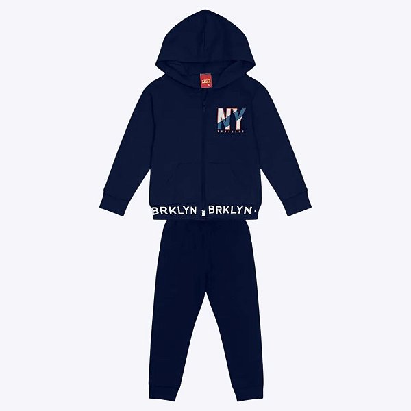 Conjunto Moletom com Capuz Infantil Masculino Kyly 1000132