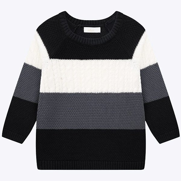 Blusa em Tricot Manga Longa Infantil Menino Milon 2000063