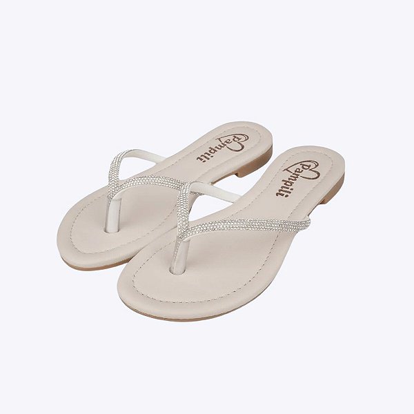 Sandália Rasteira Iris Strass Infantil Feminina Pampili 725018000