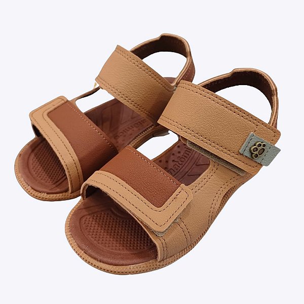 Sandália Tic Tac Casual Marrom Caramelo Infantil Masculina Klin 171228000