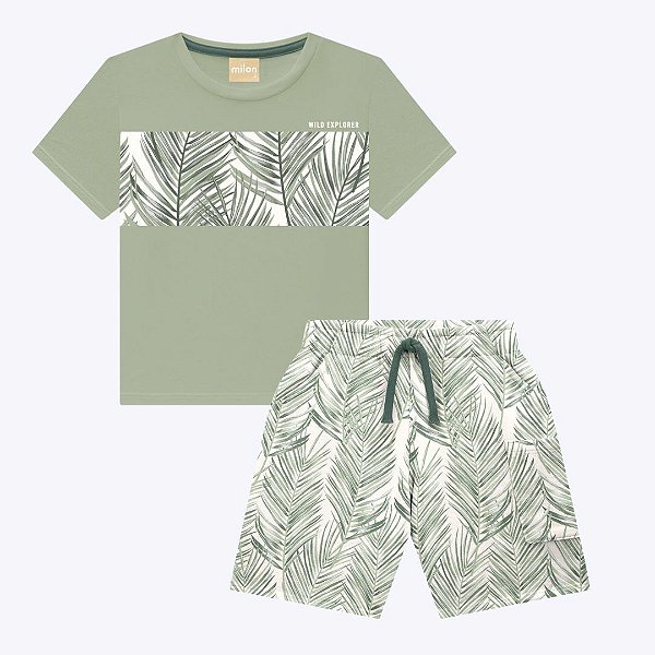 Conjunto Camiseta e Bermuda Infantil Masculina Milon 2000204