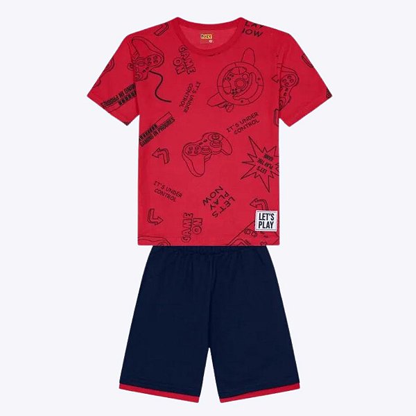 Conjunto Camiseta Manga Curta e Bermuda Lisa Infantil Kyly 1000386