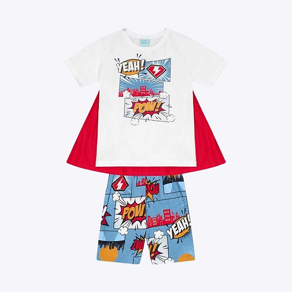 Pijama com Capa Herói Infantil Masculino Kyly 1000455