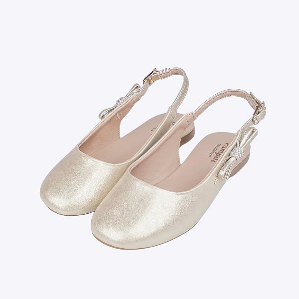 Sapatilha Slingback Ballet Lacinho Infantil Menina Pampili 734019000