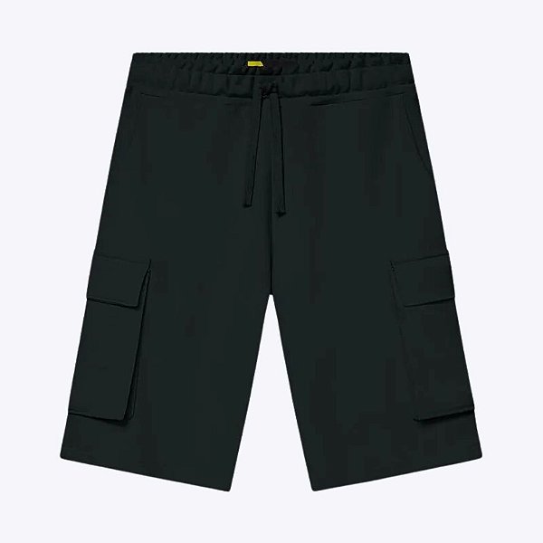 Bermuda Moletom Preta Teen Menino Lemon 4000046