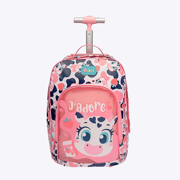 Mochila com Rodinhas Vaca Romântica Puket 050403792
