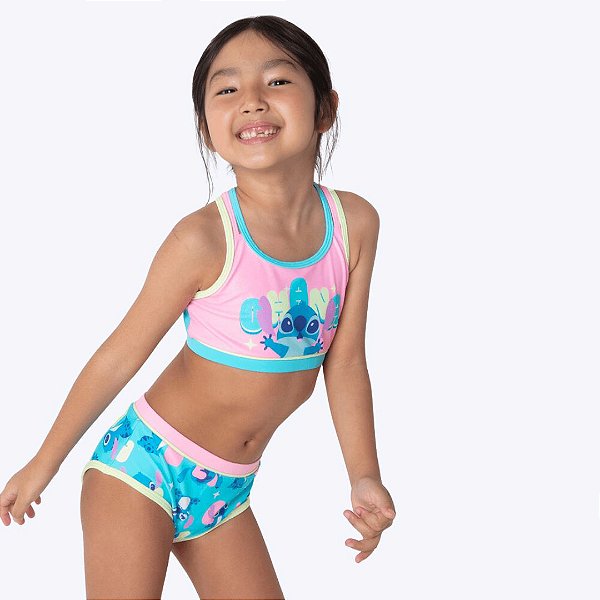Biquíni Stitch Infantil Menina Moda Praia Puket 110401208