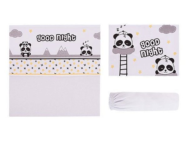 Colibri Jogo Lencol Bebê Berço  48007 Cor Panda