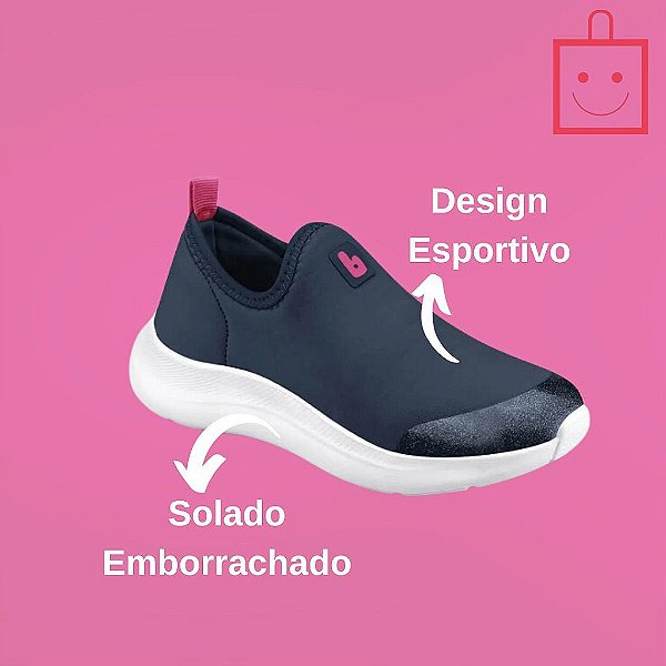 Tênis Marinho Infantil Feminino Action Bibi 1167020