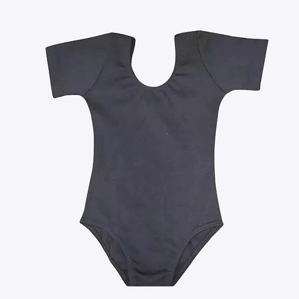 Collant Maiô Preto de Ballet Infantil Menina Maria Chica 1005