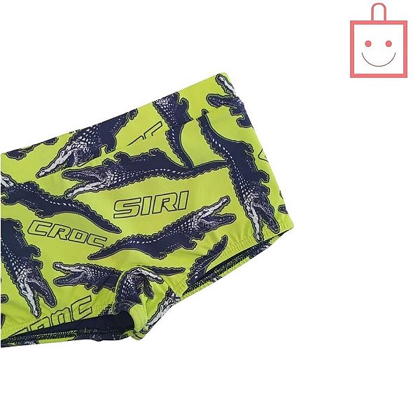 Sunga Estampa Crocodilo Infantil Moda Praia Siri Kids 37201