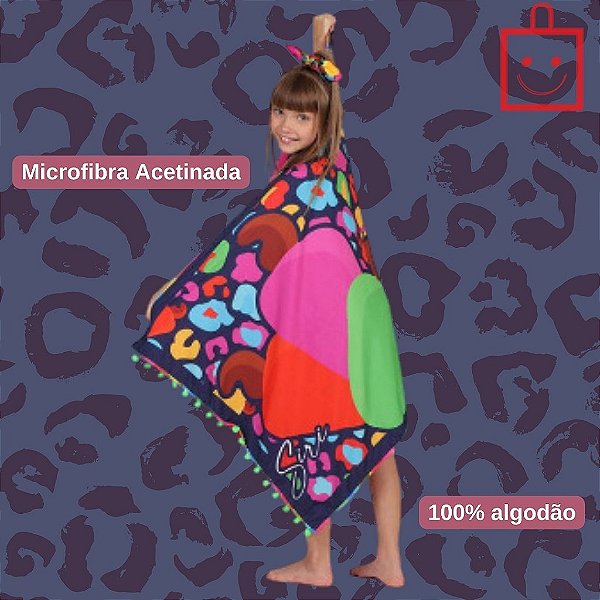 Toalha de Praia Infantil Multicolorida Caju Tropical Siri Kids 38701