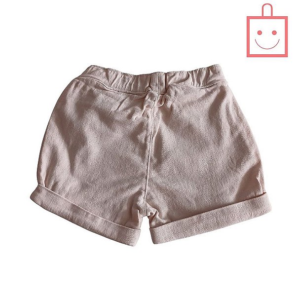 Conjunto Blusa Regata Vermelha e Short Off White Bebê Menina Paraíso 15435