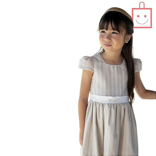 Vestido com Detalhes de Fios Prateados Paraiso 15642