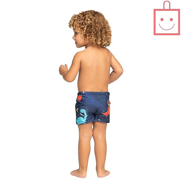 Sunga Box Dinossauro Infantil Menino Moda Praia Peixote Kids 650035