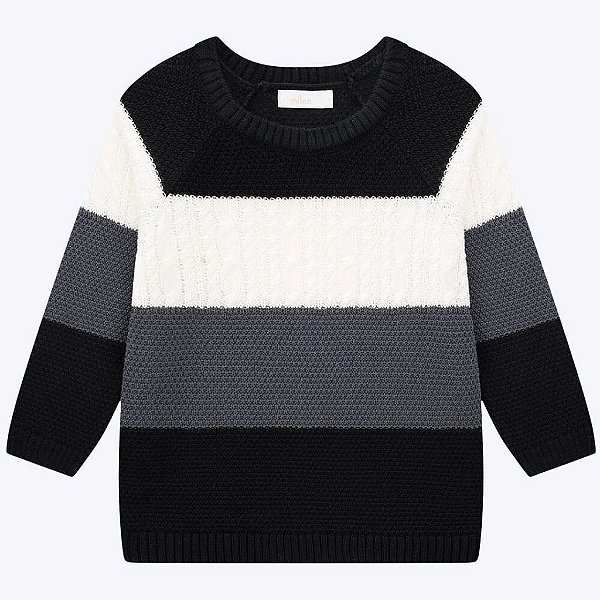 Blusa em Tricot Manga Longa Infantil Menino Milon 2000063