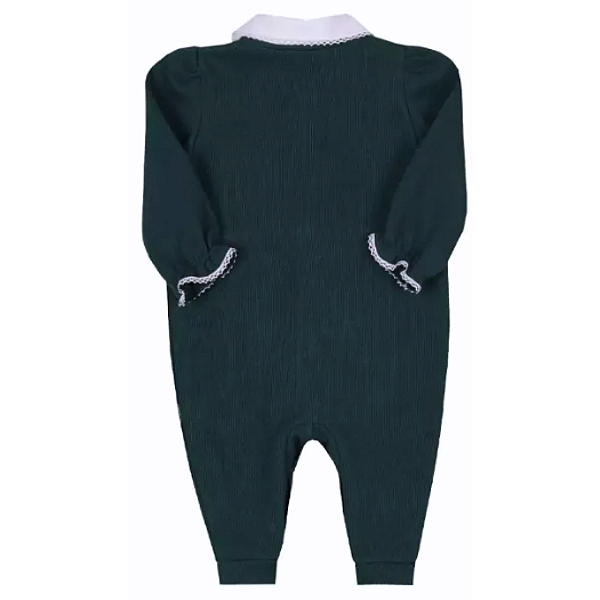 Macacão Bebê Feminino Manga Longa Flores Paraiso 14549